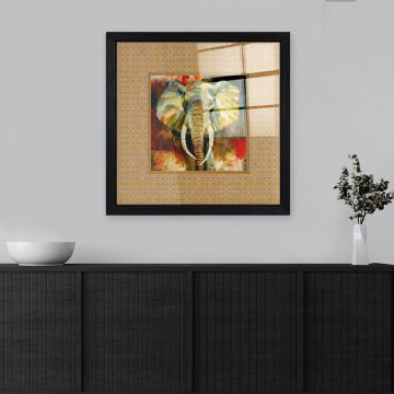 Siyah Çerçeveli Hasır Baskı Cam Tablolar 40cm x 40cm