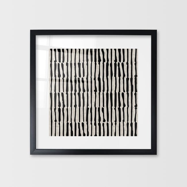 Çerçeveli Cam Soyut Tablo