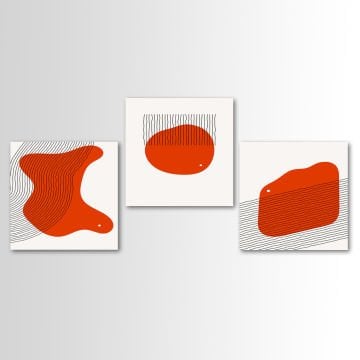 3 Parçalı Kanvas Tablo