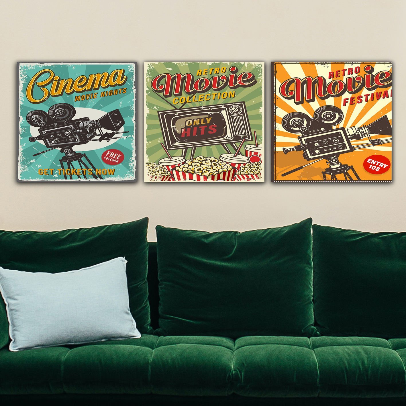 3 Parçalı Kanvas Tablo