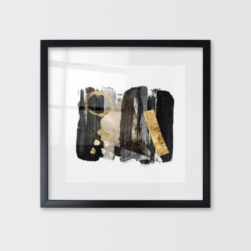 Çerçeveli Cam Soyut Tablo