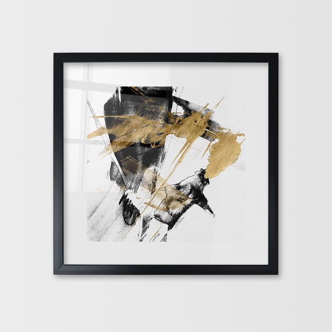 Çerçeveli Cam Soyut Tablo