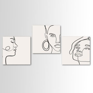 3 Parçalı Kanvas Tablo