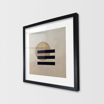 Çerçeveli Cam Soyut Tablo