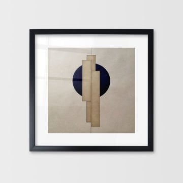 Çerçeveli Cam Soyut Tablo